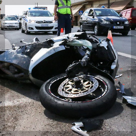 pompano-beach-motorcycle-accident-lawyers motorcycle on the side of a road.