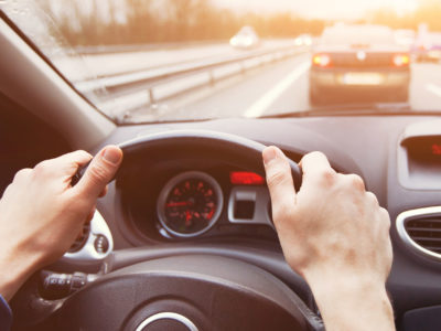 Driving safe on the highway on Thanksgiving