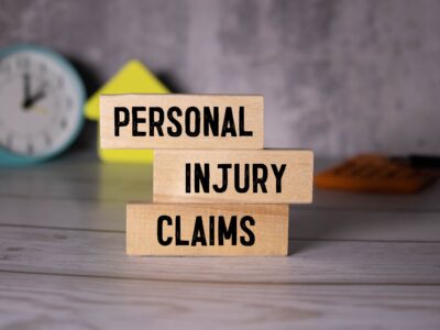Wooden blocks with Personal Injury Claims written on them.